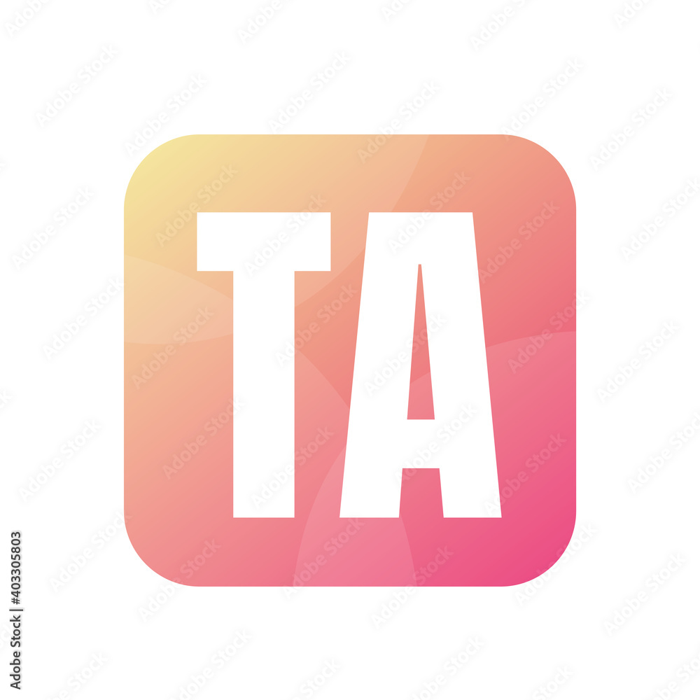 Fototapeta premium TA Letter Logo Design With Simple style