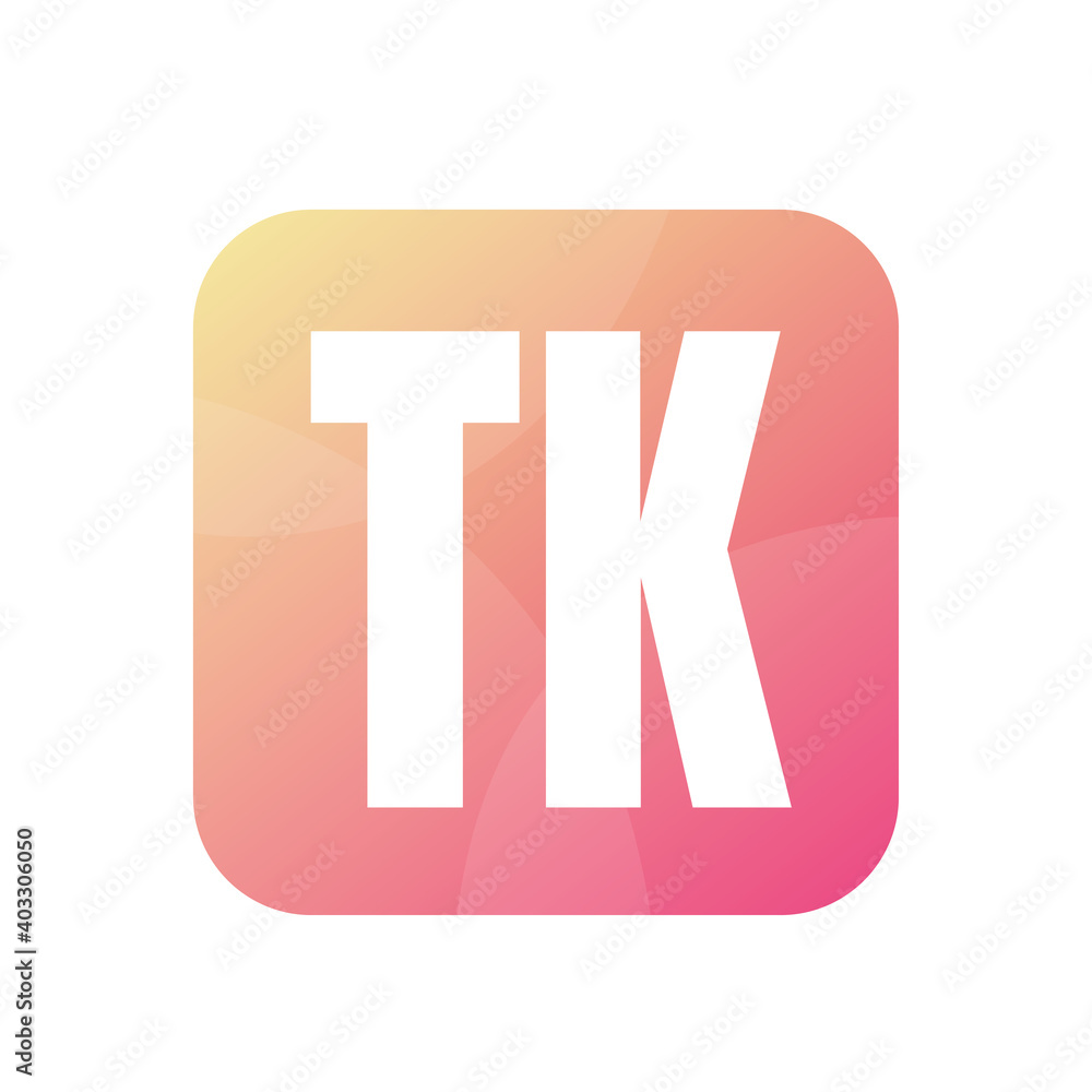 Fototapeta premium TK Letter Logo Design With Simple style