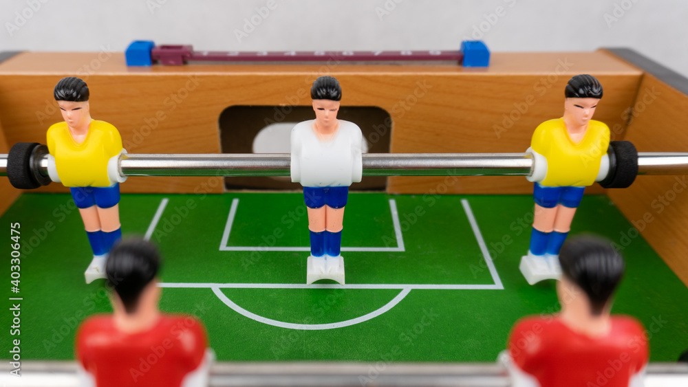 Fototapeta premium Table soccer defense line