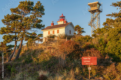 Yaquina bay lighthouse and tower Oregon. photo