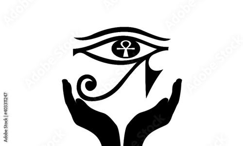 ankh in the eye of horus photo