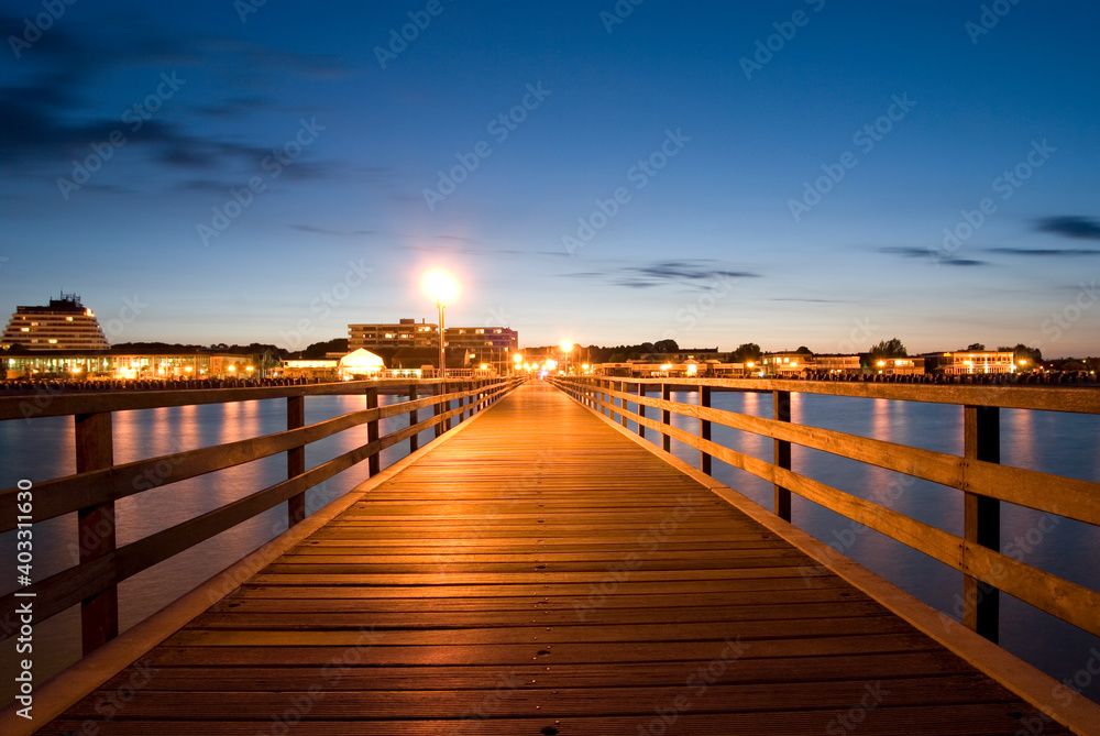 Fototapeta premium Bridge Over German Baltic Sea