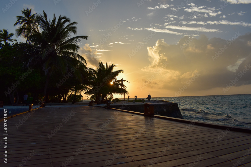 Fototapeta premium Ora d'oro maldive