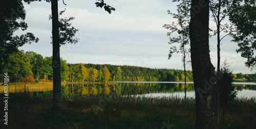 Sunset over the lake