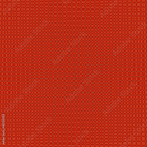 Linen texture on red background. Textile repeating pattern effect.