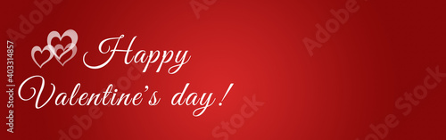 Happy Valentine's Day! Copy space for text. Banner