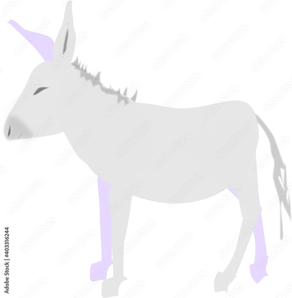 illustration of a donkey