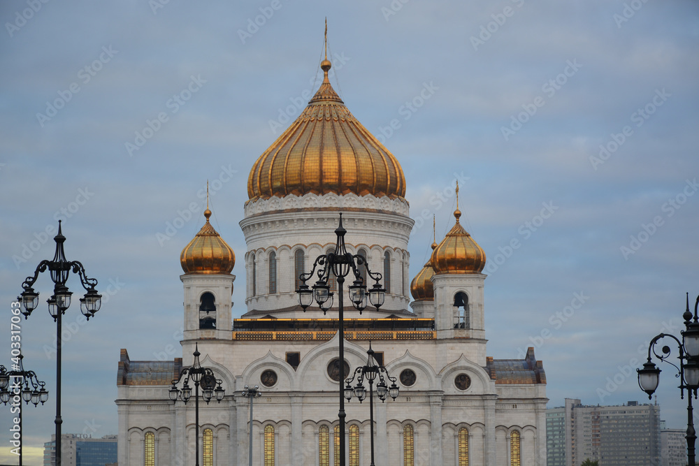 MOSCOW, RUSSIA - October 10, 2018: View of Cathedral of Christ the Saviour in the city center