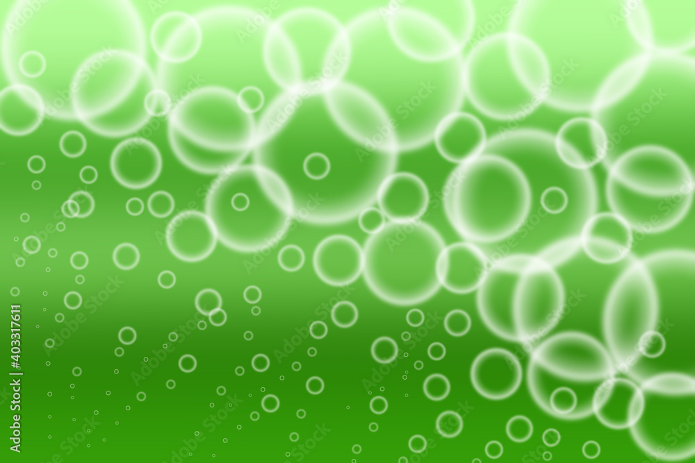 
bokeh bubbles pattern on green background