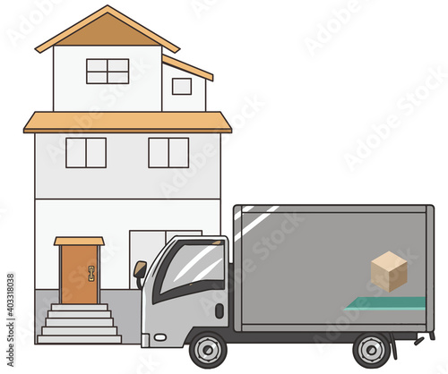 引っ越し　3階建て