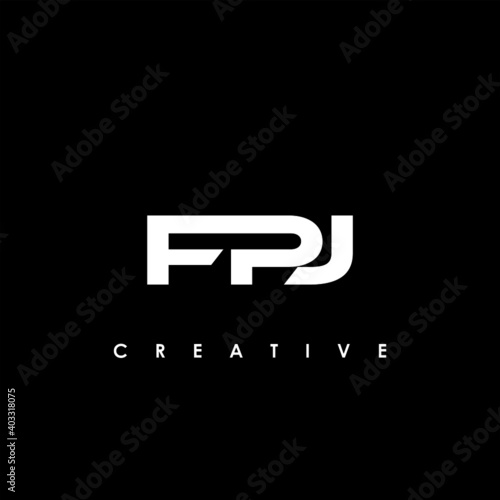 FPJ Letter Initial Logo Design Template Vector Illustration