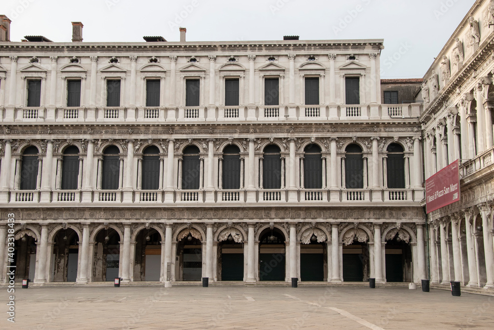 The Procuratie Nuove, elevation in Piazza San Marco, city of Venice, Italy, Europe