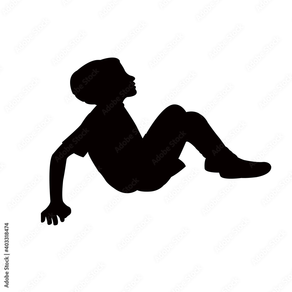 a boy body silhouette vector a boy body silhouette vector