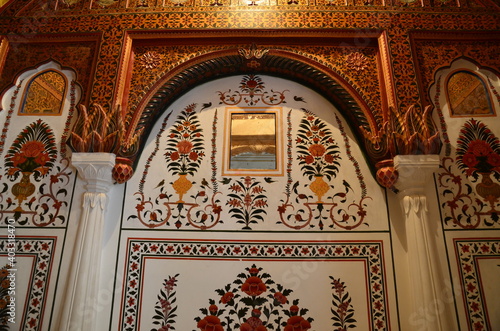 Wonderfully painted rooms at Junagarh fort in Bikaner photo