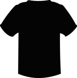 Vector illustration of the silhouette of a t-shirt