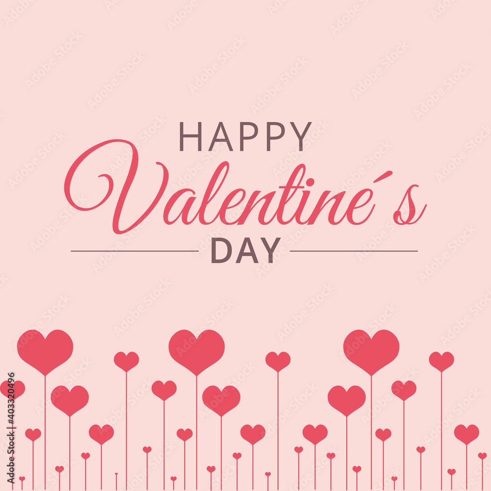 Happy valentines day with heart background