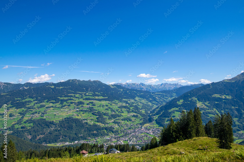 landscape with a view above Schruns (Vorarlberg, Austria)