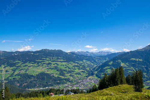 landscape with a view above Schruns (Vorarlberg, Austria)