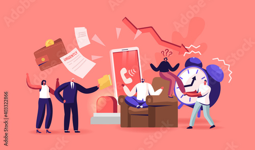 Problem Ignoring Concept. Frivolous Character Avoid Difficulties Prefer Ignoring Urgent Issues at Work and Life