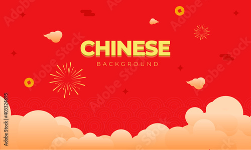 Happy chinese new year background - Golden chinese new year