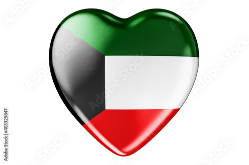 Heart with Kuwaiti flag, 3D rendering Free Download Heart with Kuwaiti flag, 3D rendering - GFXLoad