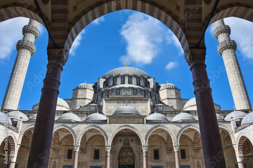 Exterior of Suleymaniye Mosque Istanbul, Turkey