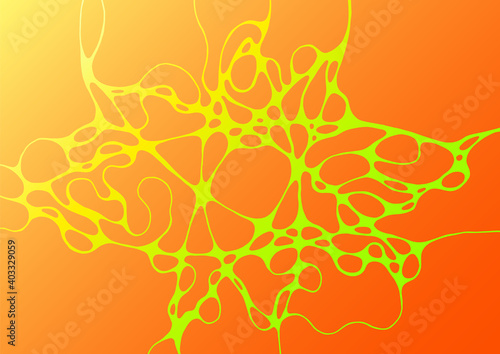 Creative autumn or summer wavy fluid gradient