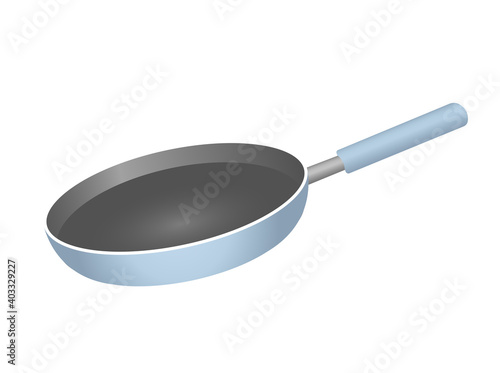 Vector flat illustration of a frying pan for cooking.