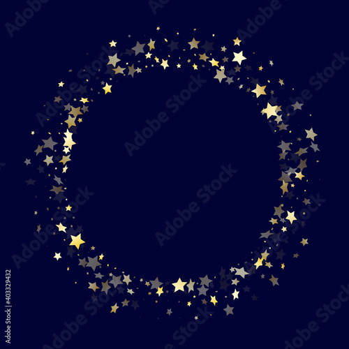 Gold gradient star dust sparkle vector background.