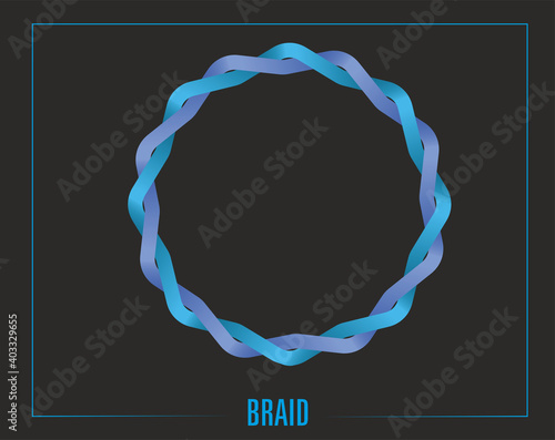 Circular frame in blue shades. Vector illustration. EPS10.