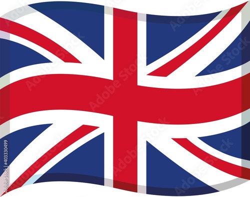 Vector illustration of emoticon of the British flag