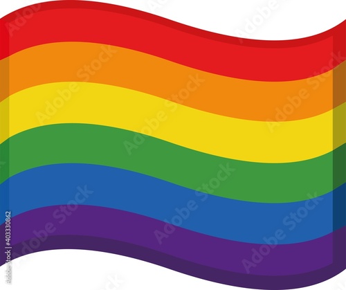 Vector emoticon illustration of a gay pride flag