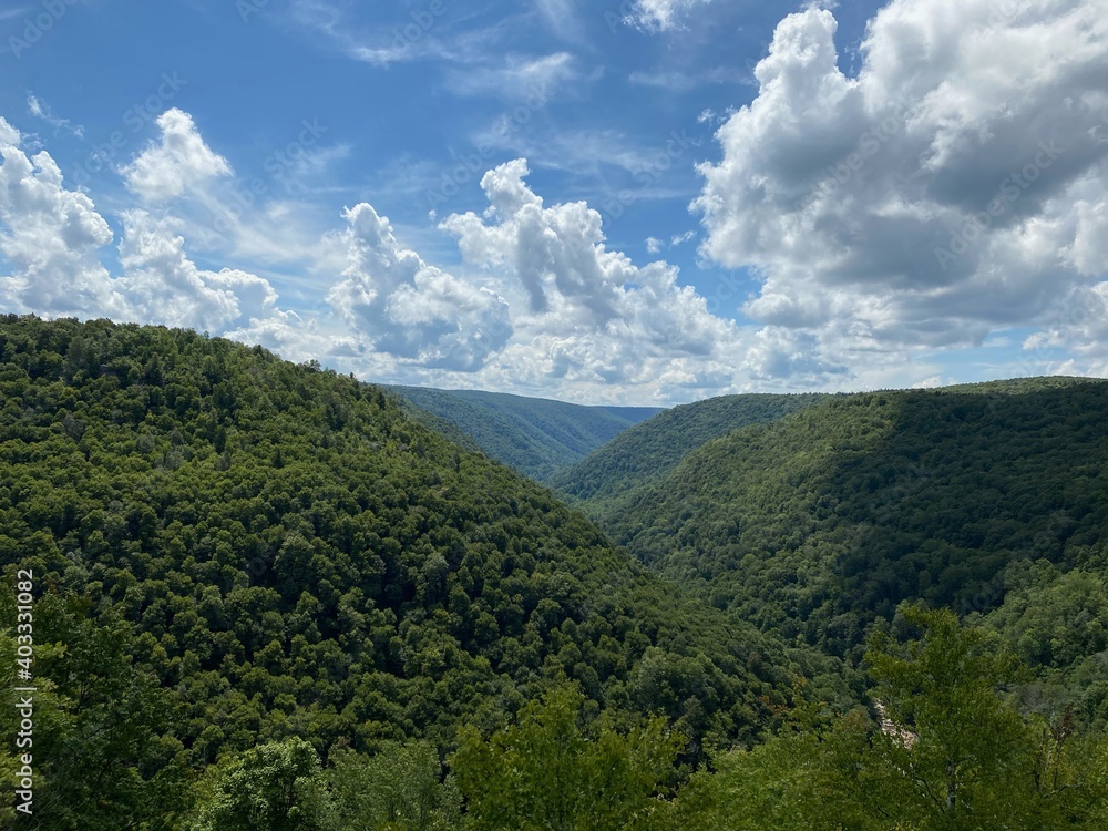 clouds over the mountains