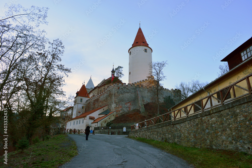 Krivoklat, Czech Republic 12-29-2018 medieval castel architecture
