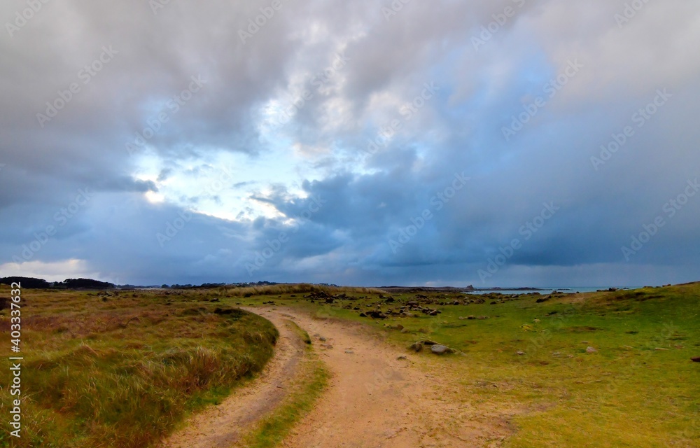 Beautiful seascape at Landrellec in Brittany. France Beautiful seascape at Landrellec in Brittany. France
