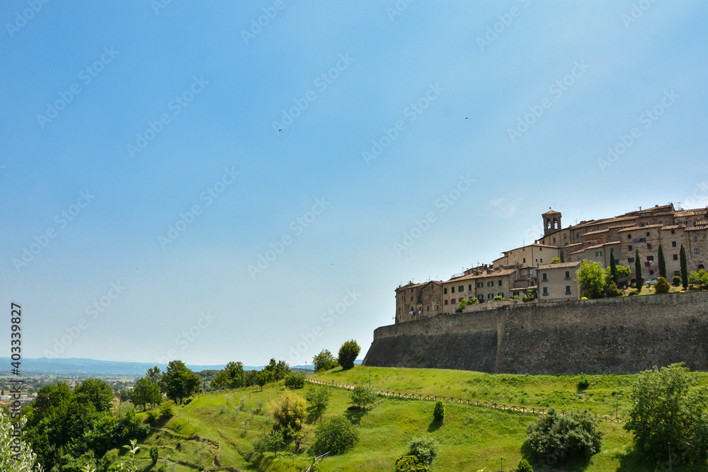 Panorama of Anghiari in Toscana