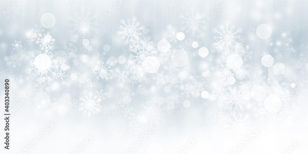 White snowflake blur abstract background. Bokeh Christmas blurred beautiful shiny Christmas lights. White snowflake blur abstract background. Bokeh Christmas blurred beautiful shiny Christmas lights.