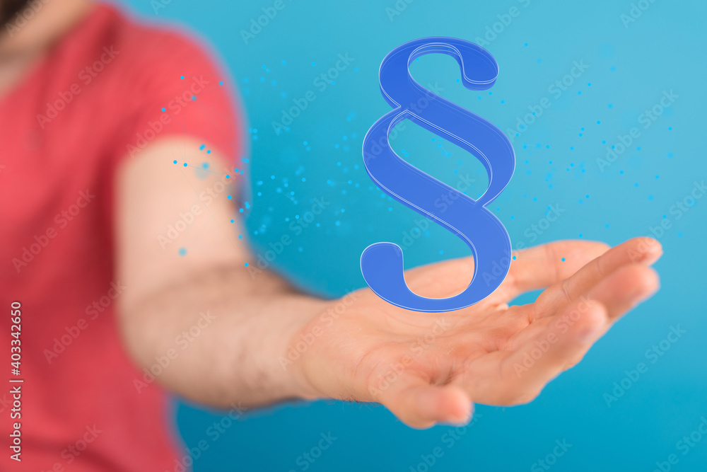 Symbol of Law and Justice Paragraph section sign.