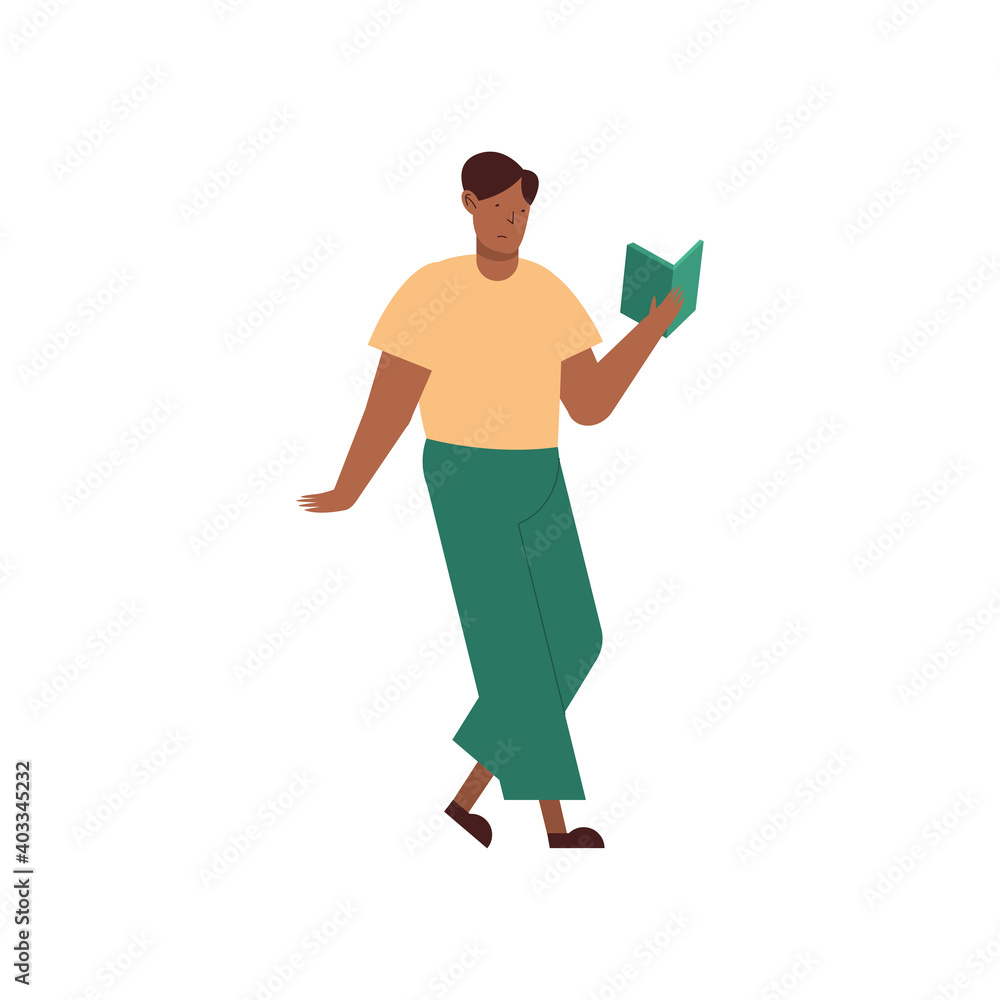 Black man reading a book vector design Black man reading a book vector design
