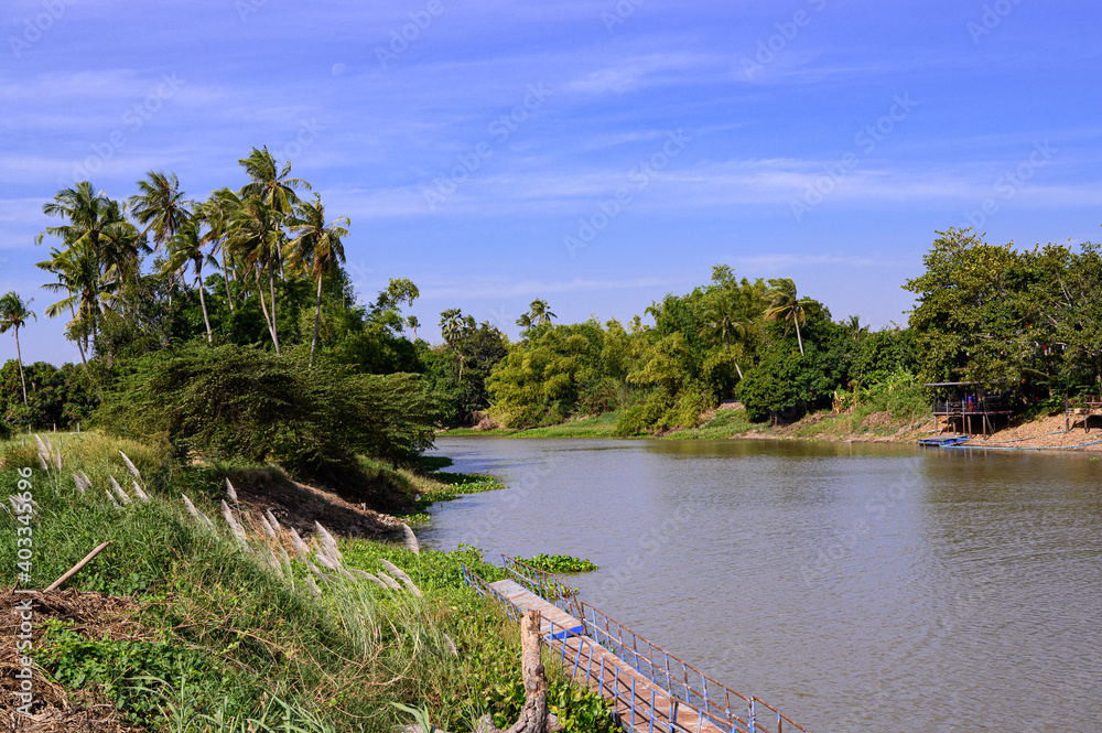 views of riverside in Thailand