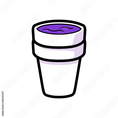 Cartoon Cup of Lean Illustration