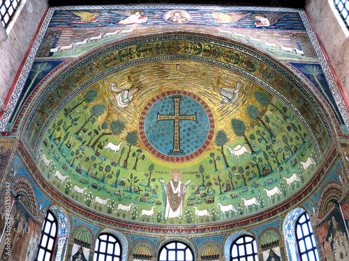 Photos The medieval church of Basilica of Sant'Apollinare in Classe, Ravenna, ITALY, a listed UNESCO World Heritage Site