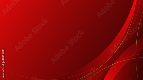 abstract design background simple wave and circle BG C red_gold