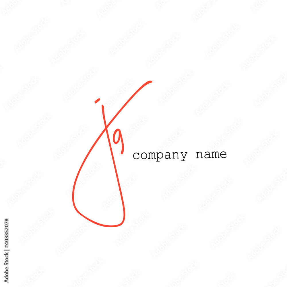 JG j g Initial handwriting creative fashion elegant design logo Sign Symbol template vector icon JG j g Initial handwriting creative fashion elegant design logo Sign Symbol template vector icon