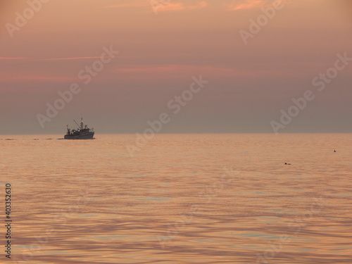 boat in the sea © KurtErik