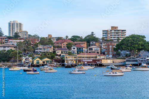 View of Manly from the ferry approaching the wharf. Sydney, NSW, Australia. © Trung Nguyen