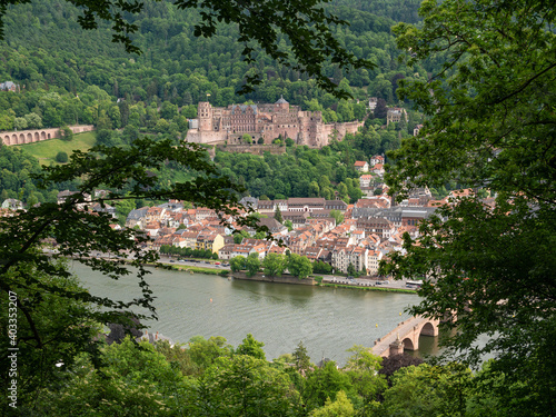 Blick auf das Schloss und die Stadt Heidelberg