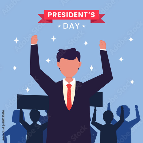 United states of america, president's day concept