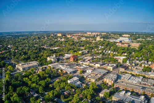 Photos Aerial View of Lawrence, Kansas and its State University