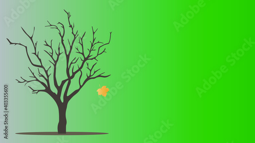 The last leaf fell from the dead tree.